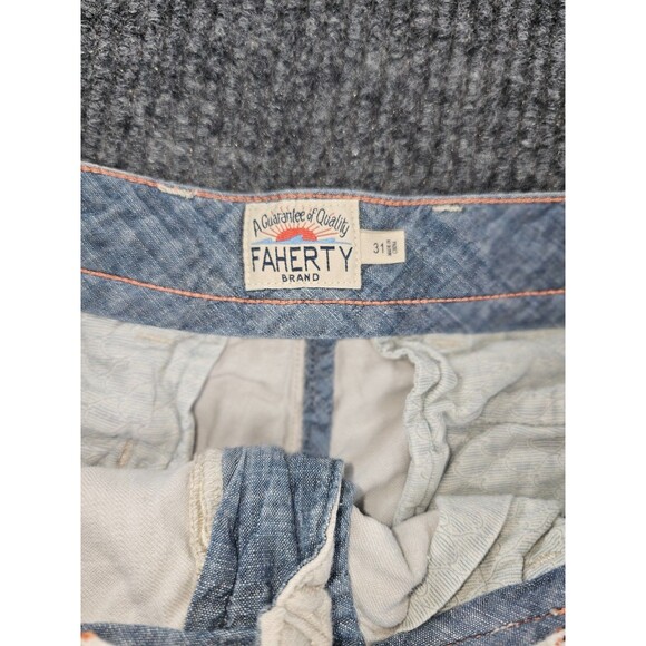 Faherty Brand Men’s Linen Chino Shorts Preppy Surf Size 31 - Picture 2 of 9